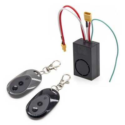 Alarma para Patinetes Eléctricos y E-bikes. 36-55V con control remoto, conector XT30